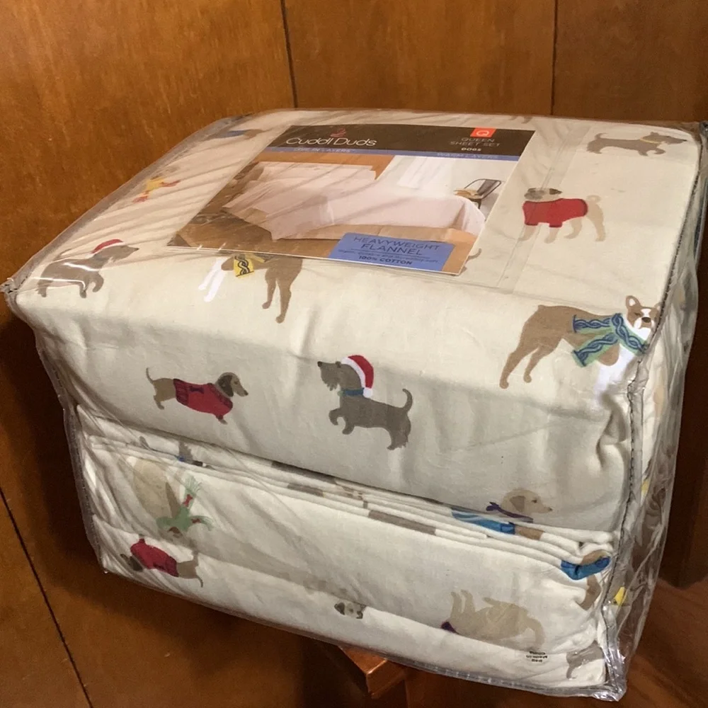 CUDDL DUDS- QUEEN ,Heavyweight Flannel 💯 Cotton 🆕 Bed Sheets